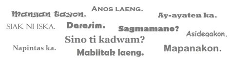 ilocano messages|Ilocano Phrases for Self.